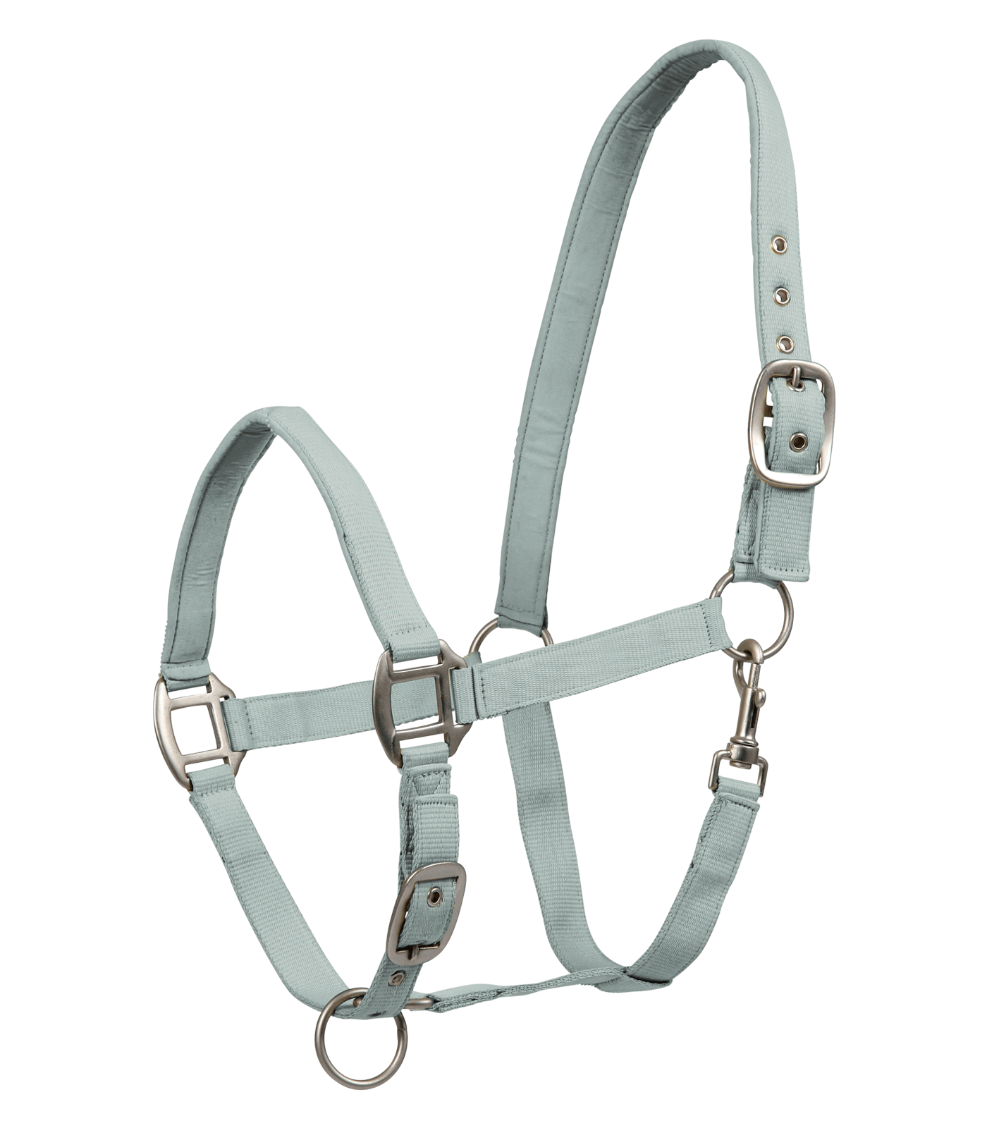 Halter Satin silver blue