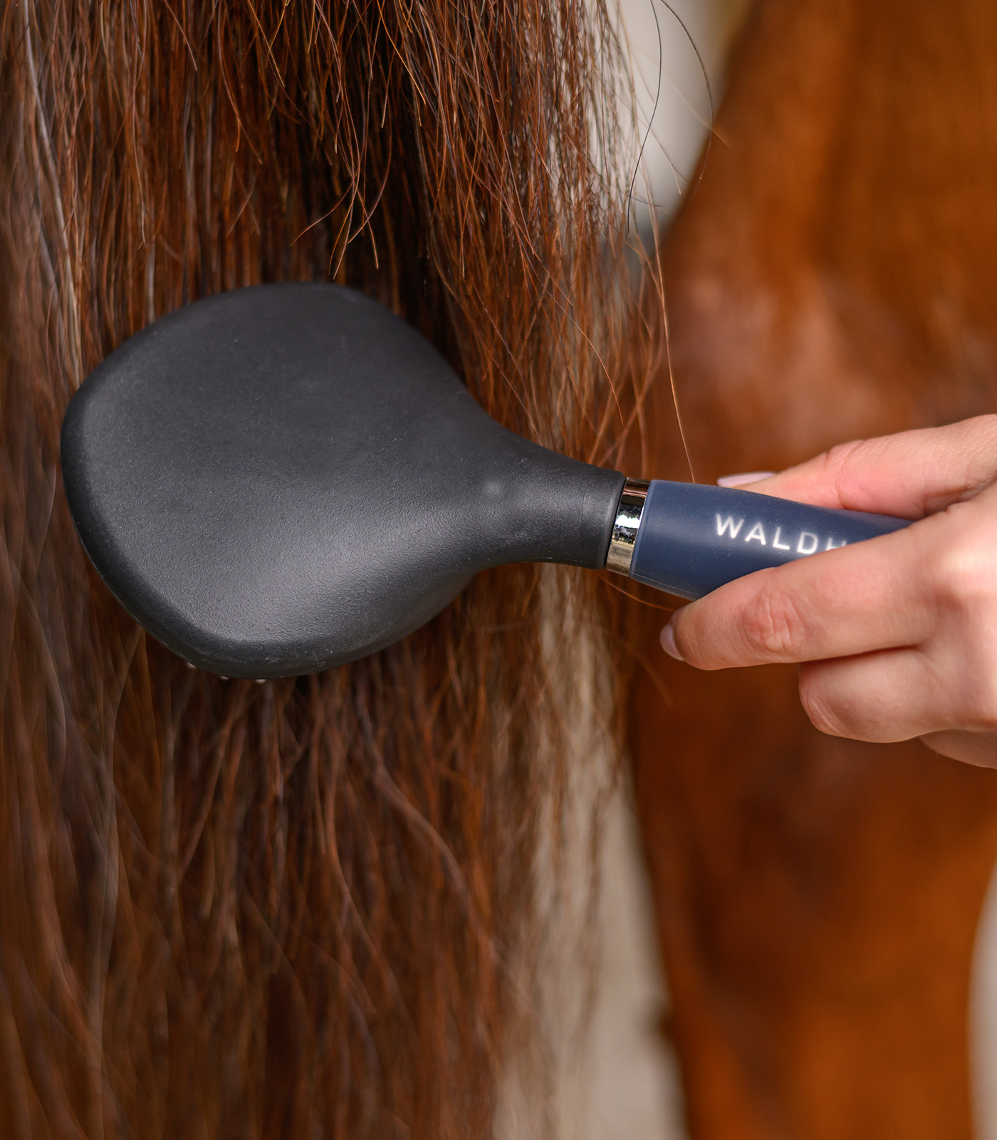 Brosse à longs poils avec poignée gel