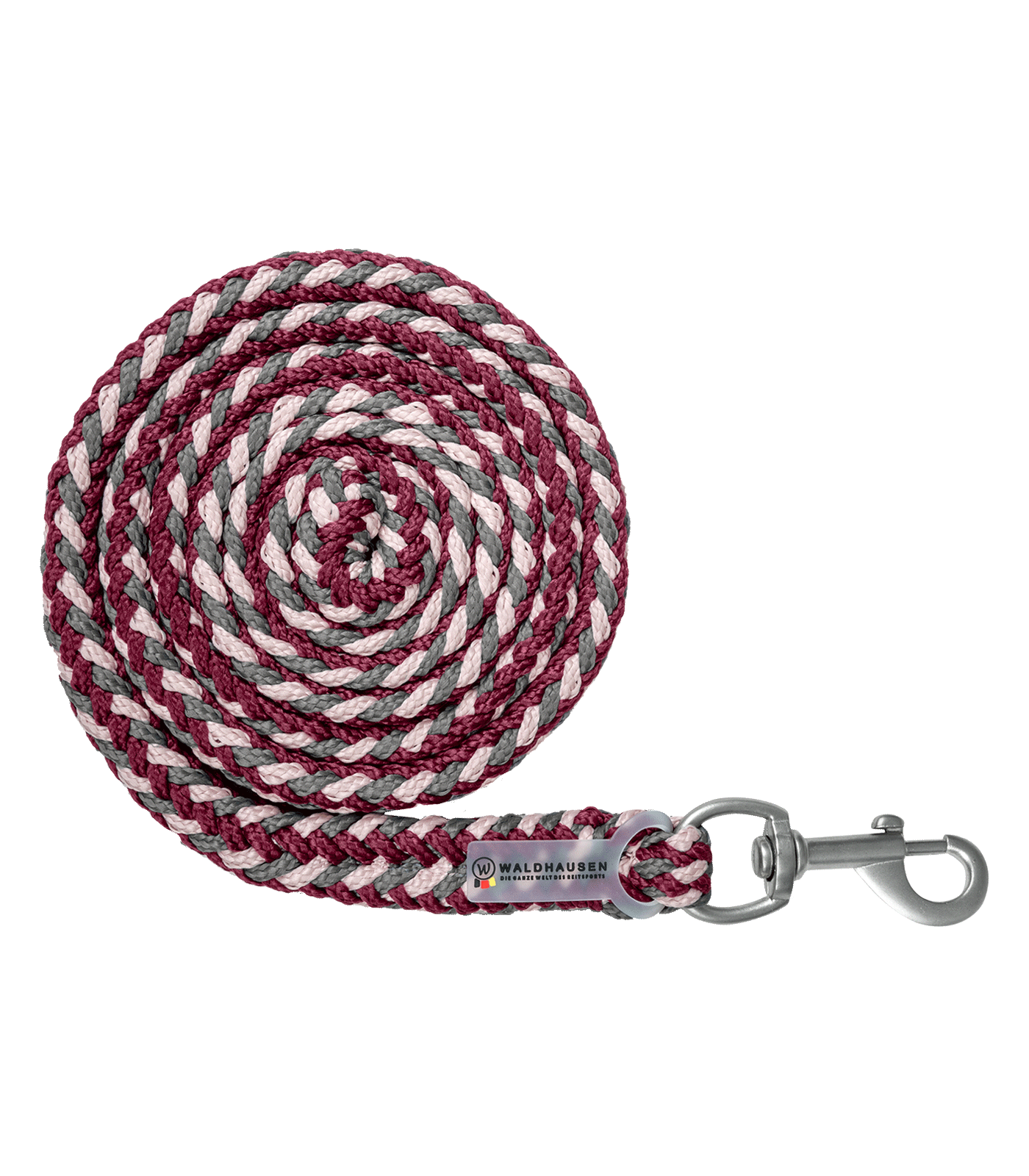 Plus Lead Rope - snap hook, burgundyred/pewter/mother of pearl