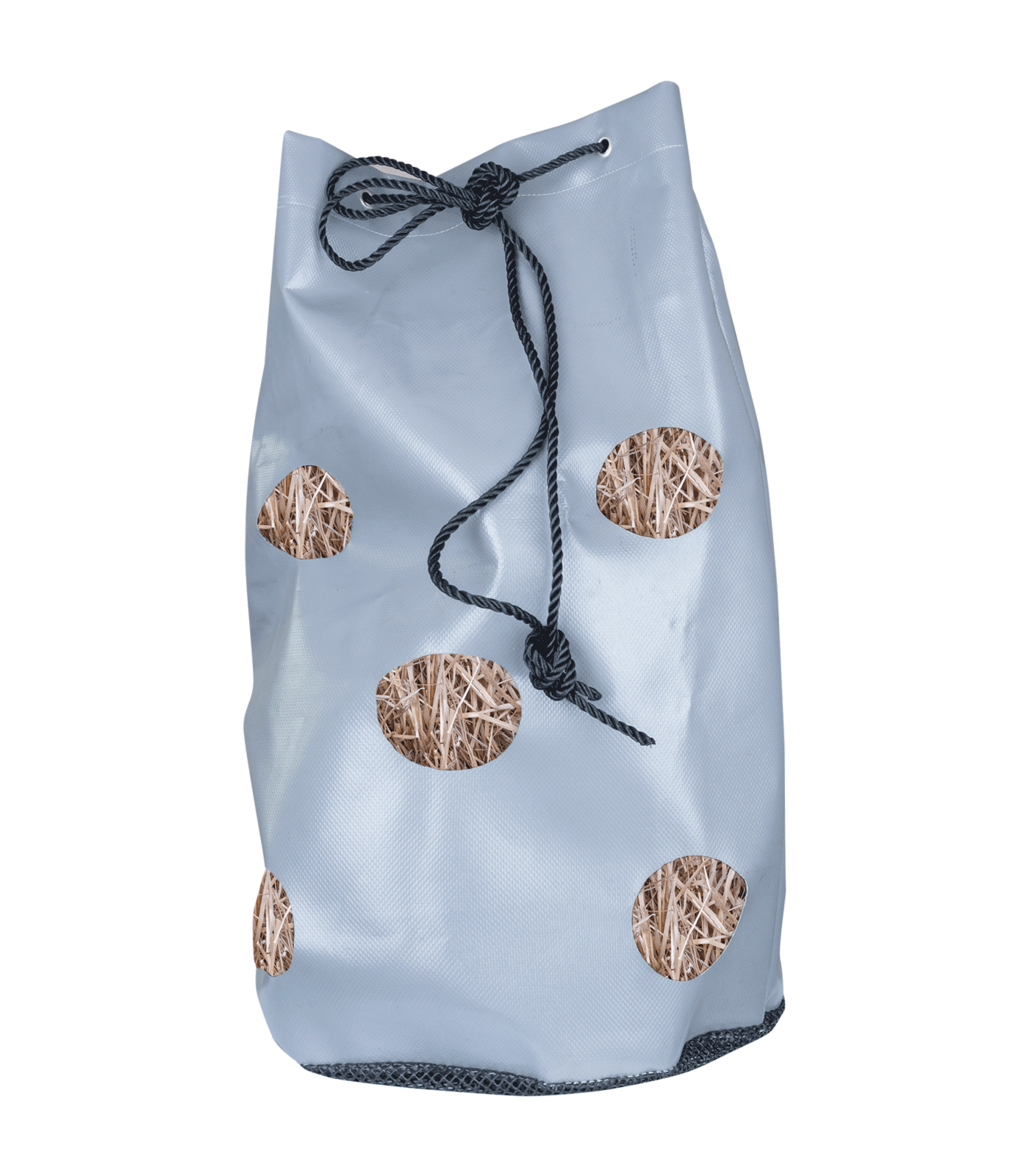 Hay bag with mesh bottom grey
