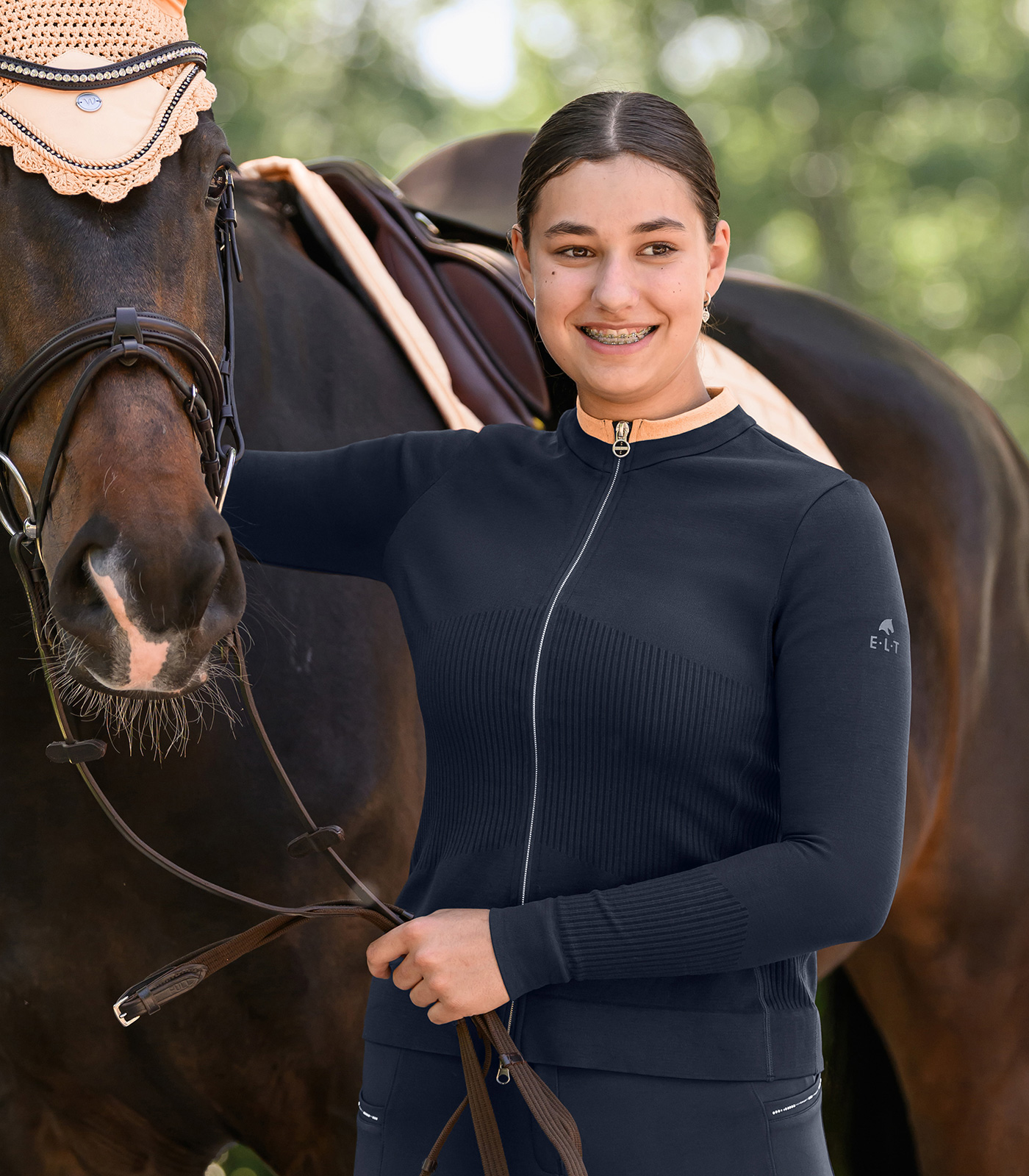 3D-Strick Funktionsjacke Stockholm tiefblau