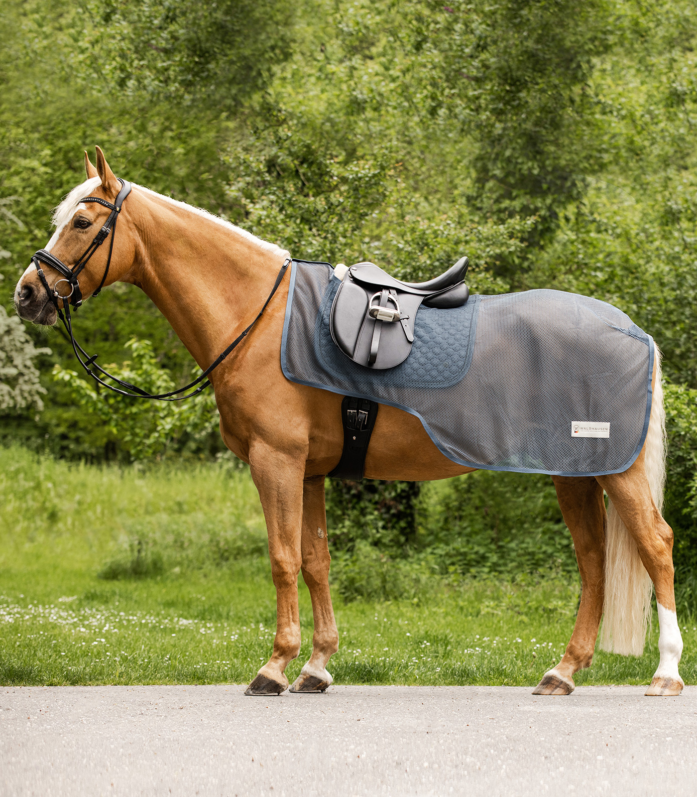 COMFORT Fliegen-Ausreitdecke kreideblau