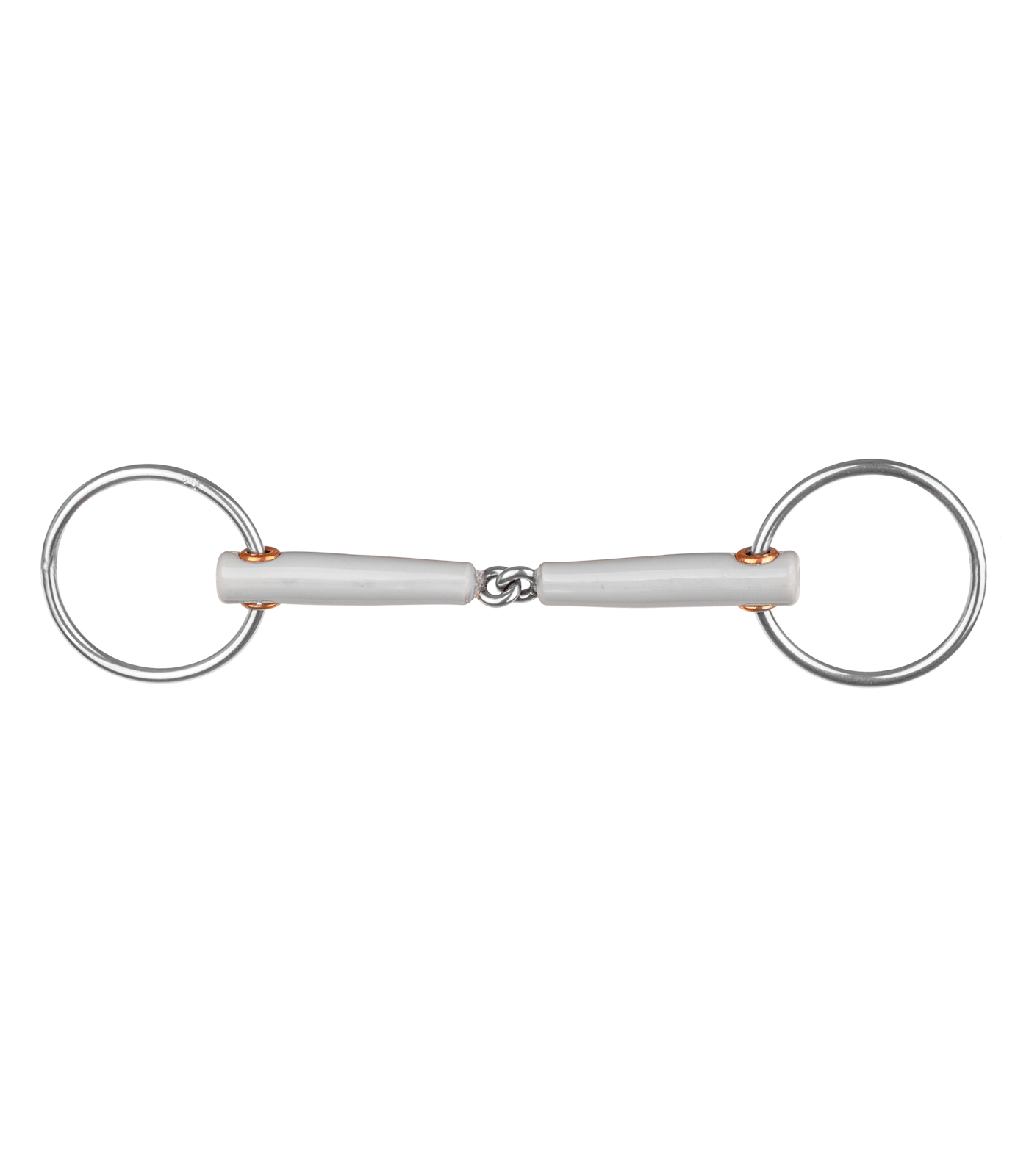 Podkladové udidlo Beris, 1× lomené, kroužky 6 cm