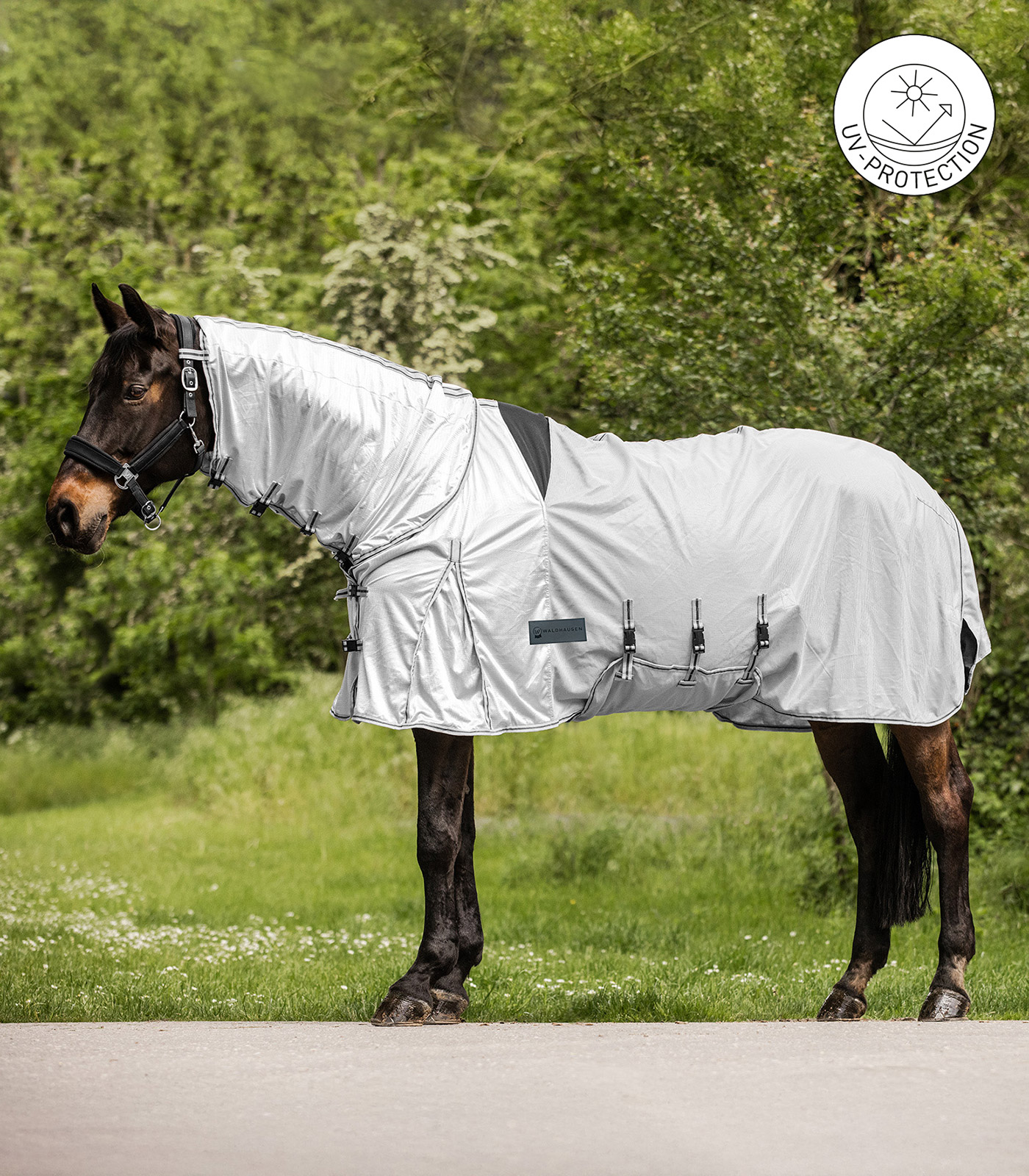 PROTECT Manta antimoscas y antieczematosa gris plata/gris