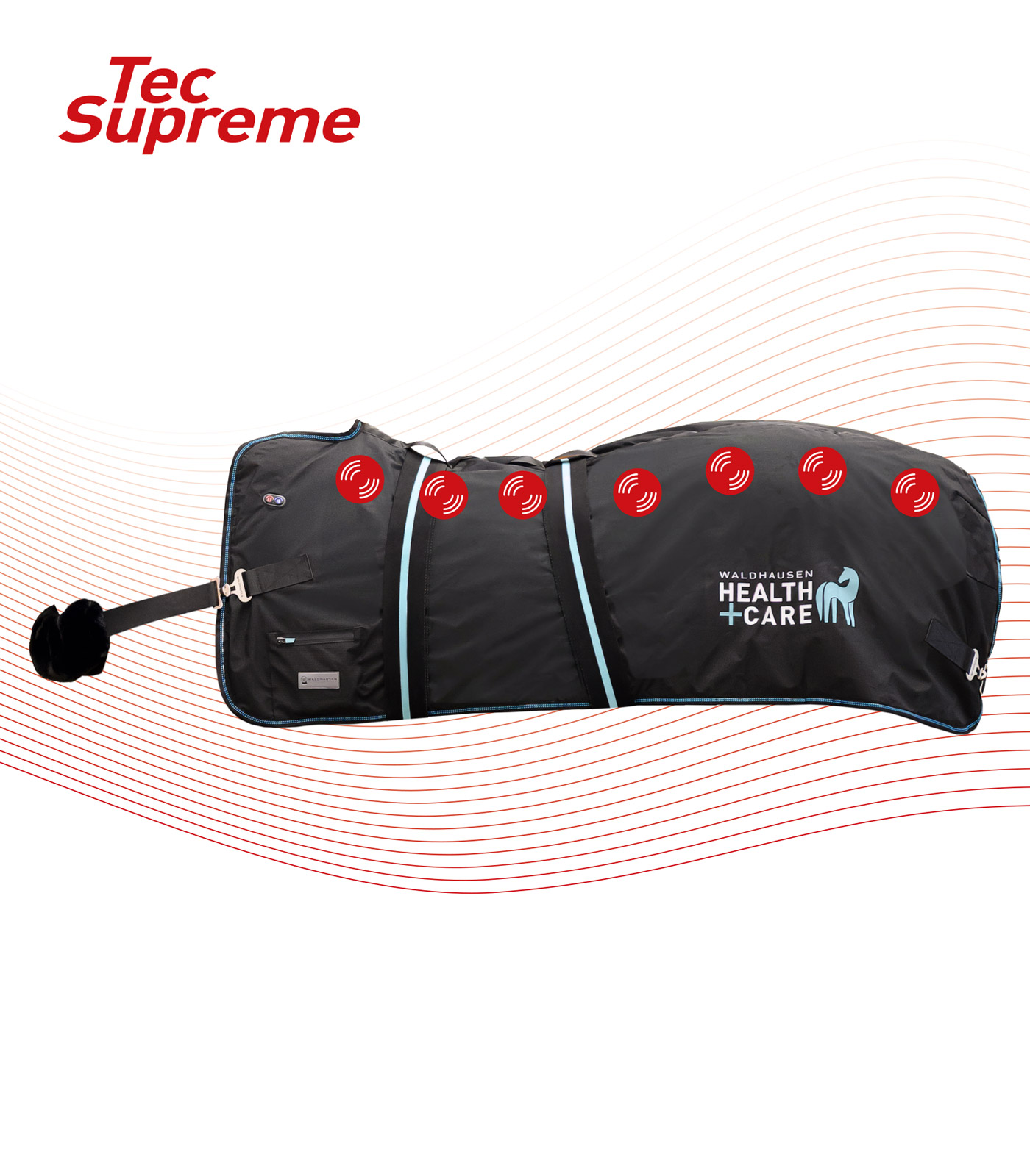 Waldhausen Health + Care TecSupreme heating and massage rug black