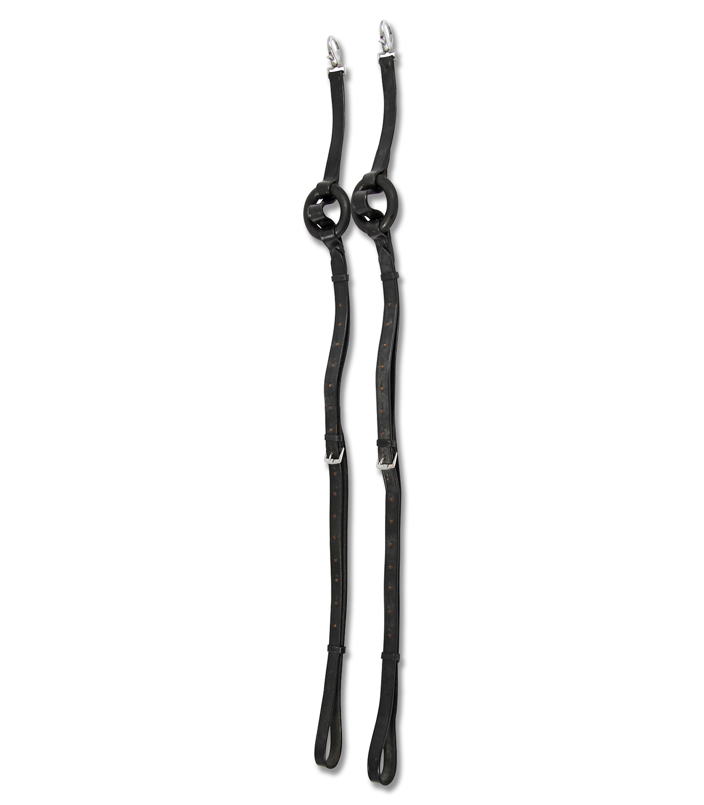 STAR Side Reins - with rubber rings black