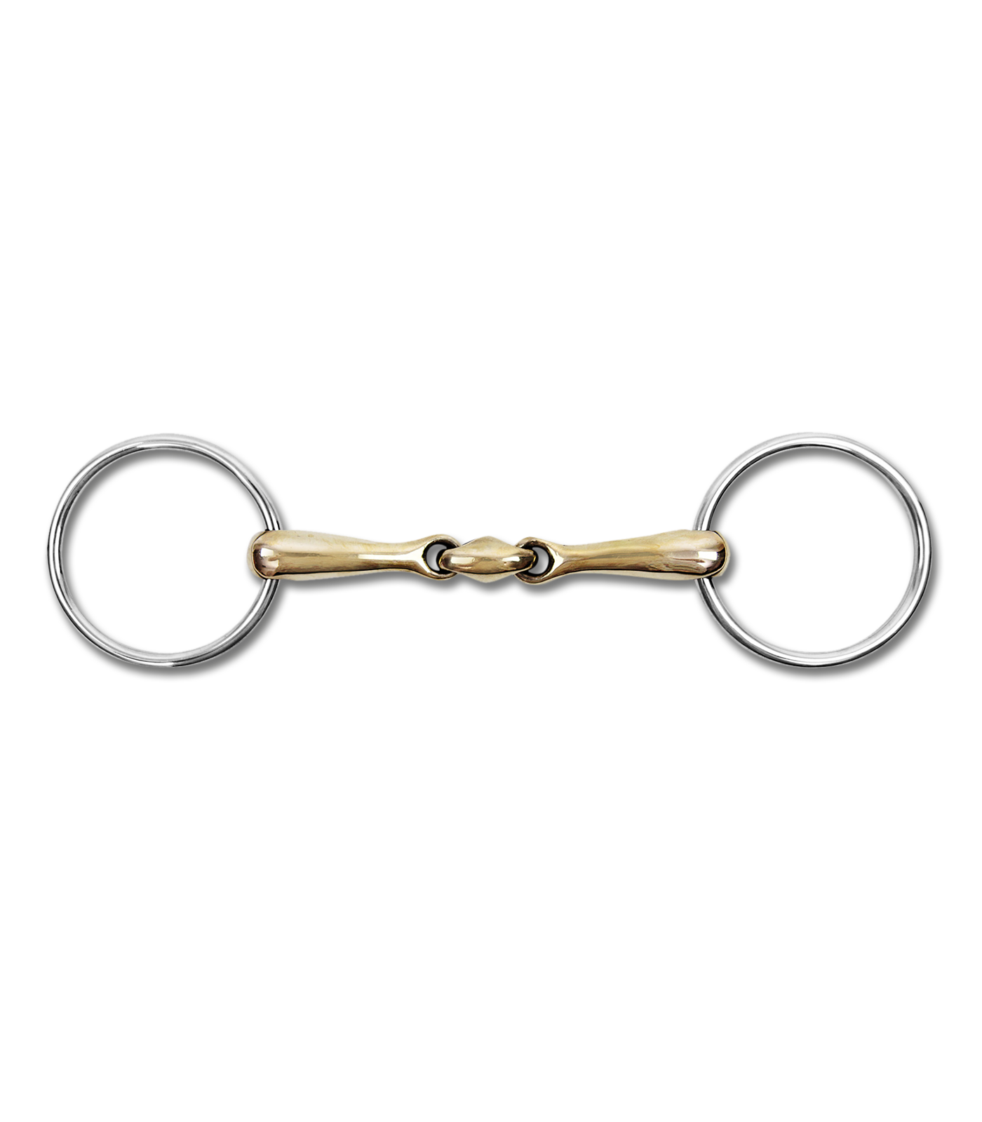 Cupris double-jointed snaffle, solid