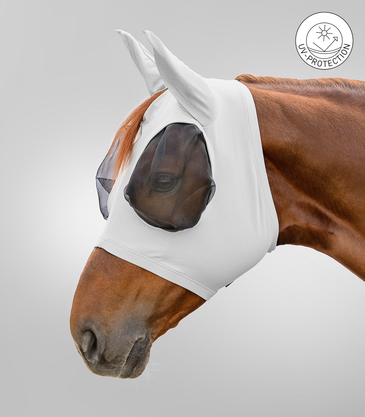 Masque anti-mouches Puck Flex gris argent