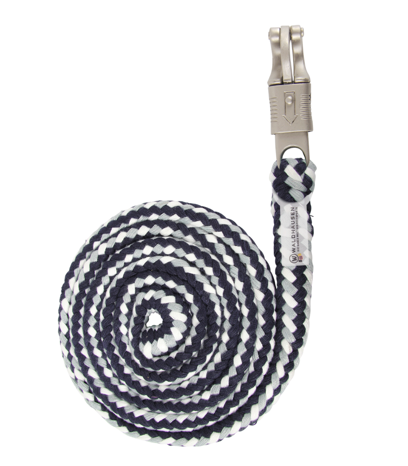 Anbindestrick Plus - Panikhaken dunkelblau/grau