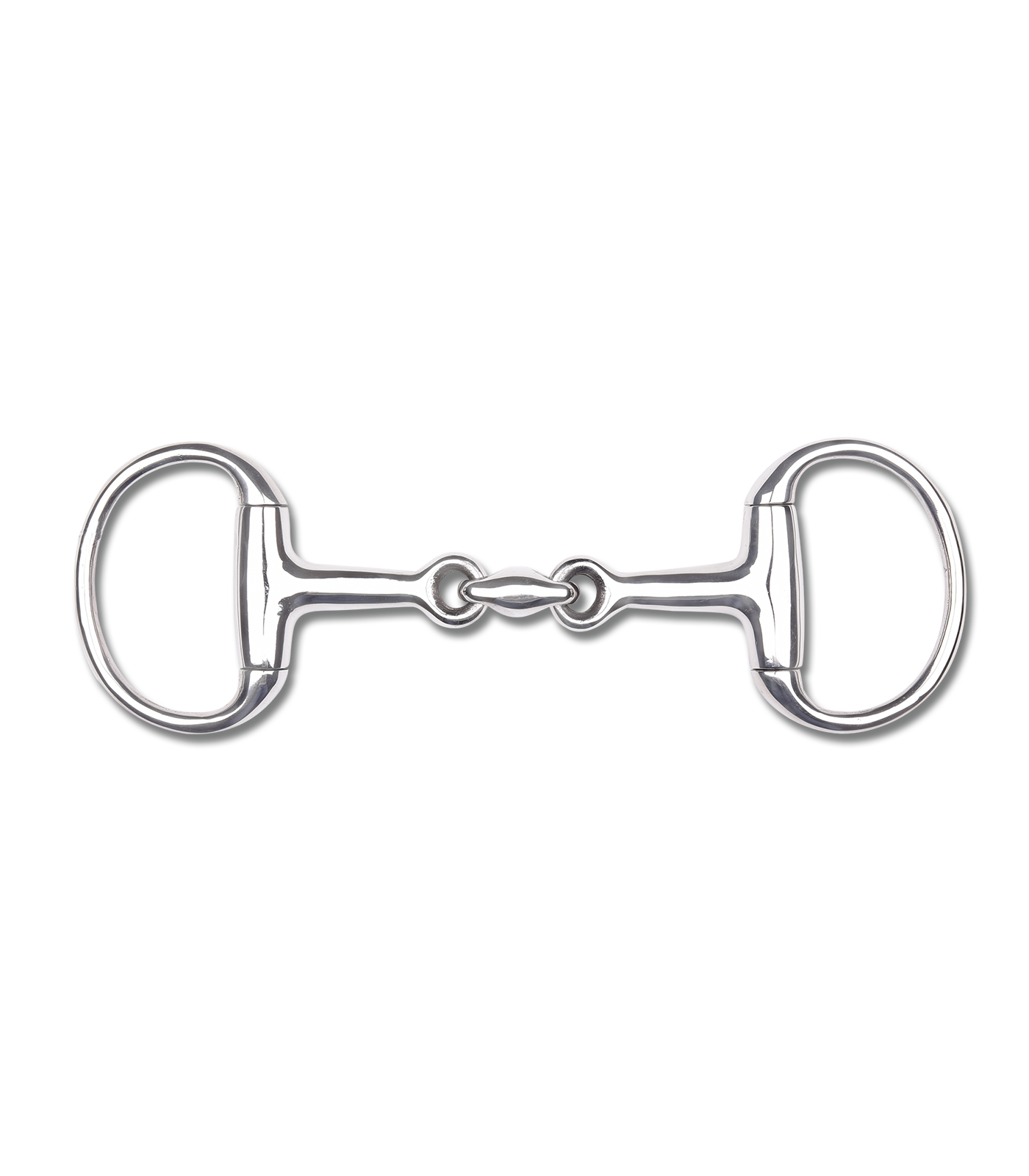 Pony Eggbutt Snaffle Bit, double-jointed, solid