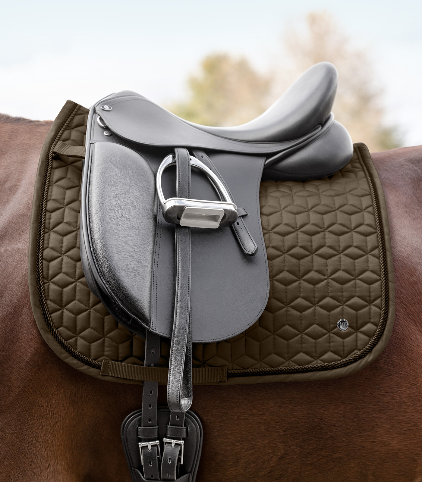 Philadelphia saddle pad green brown