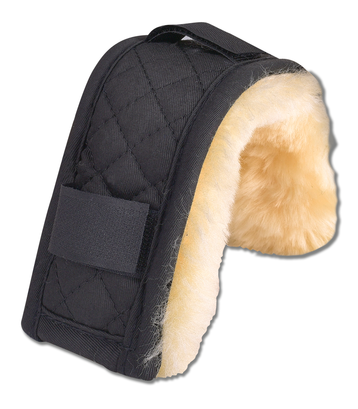 Lambskin nose or chin protector black/nature