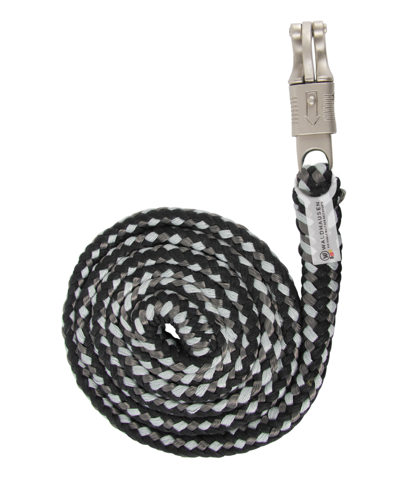Anbindestrick Plus - Panikhaken schwarz/grau
