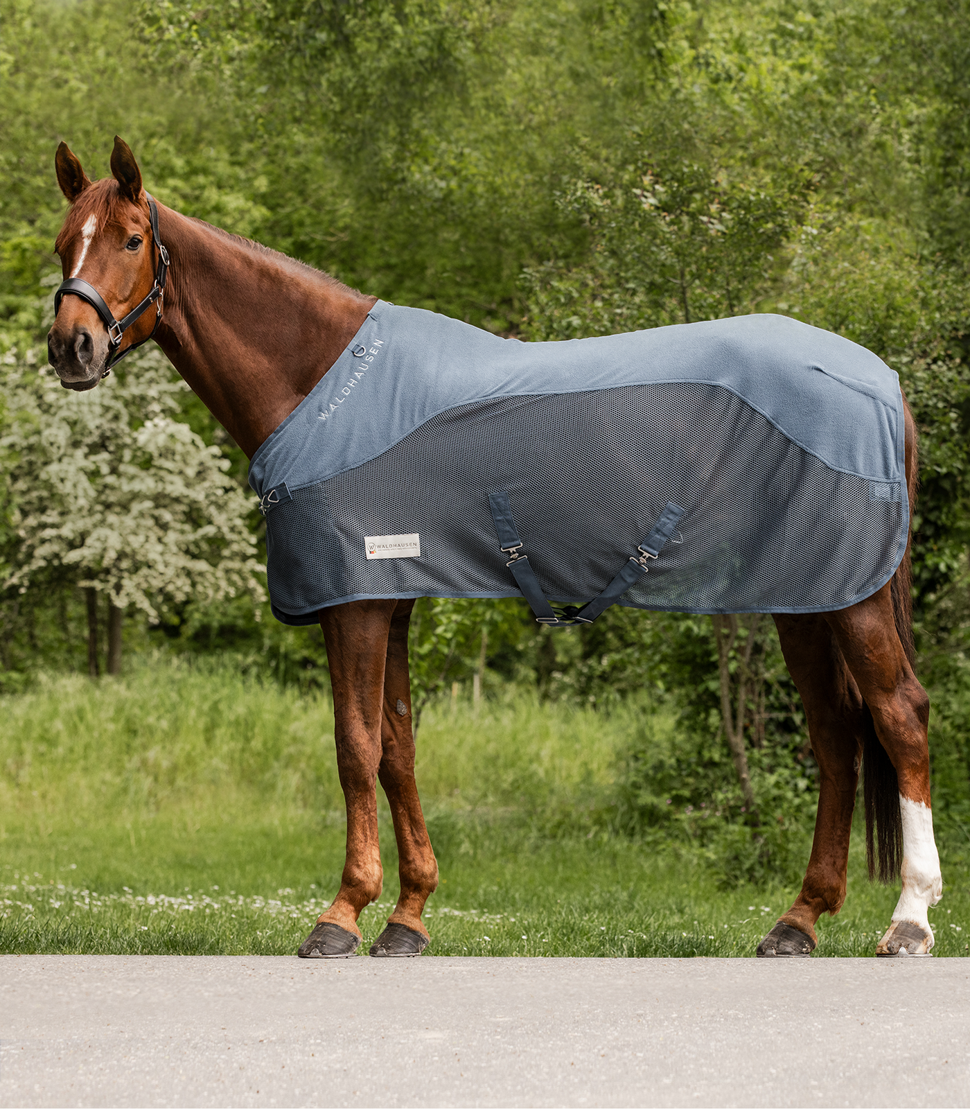 COMFORT Fleece-Fliegendecke kreideblau