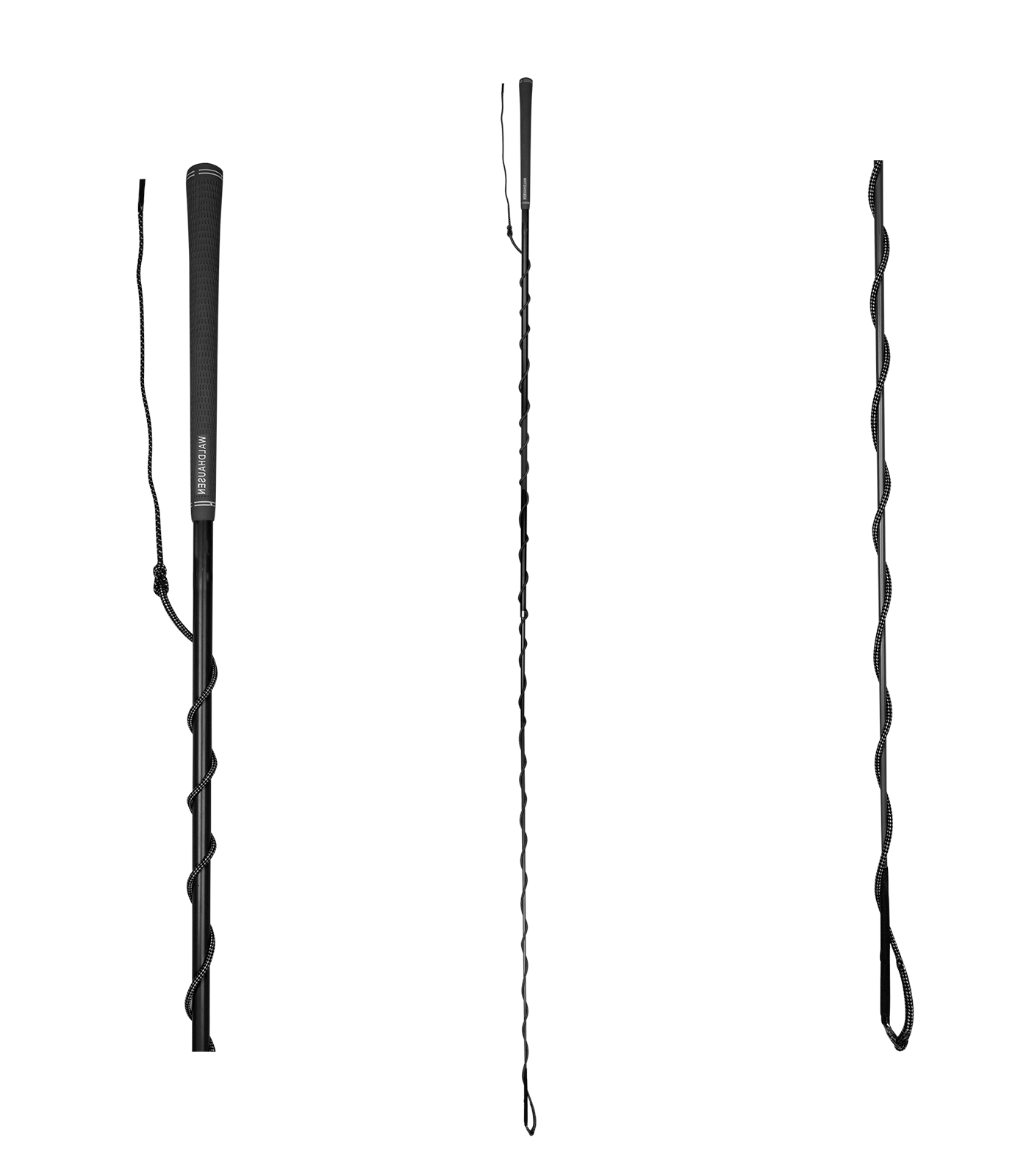 Teleskop Longierpeitsche mit Golfgriff schwarz