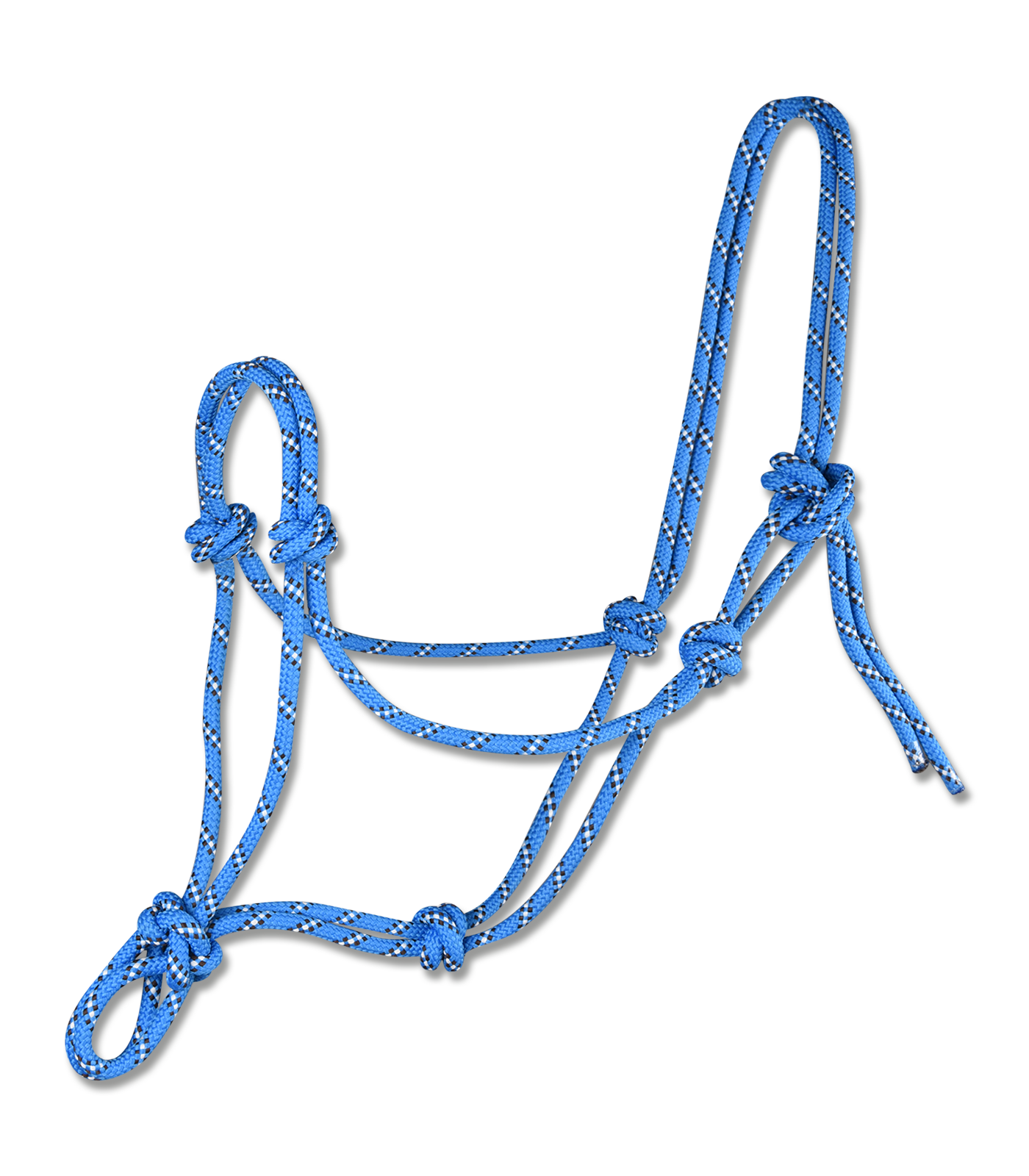 Knotted Halter azure blue/brown