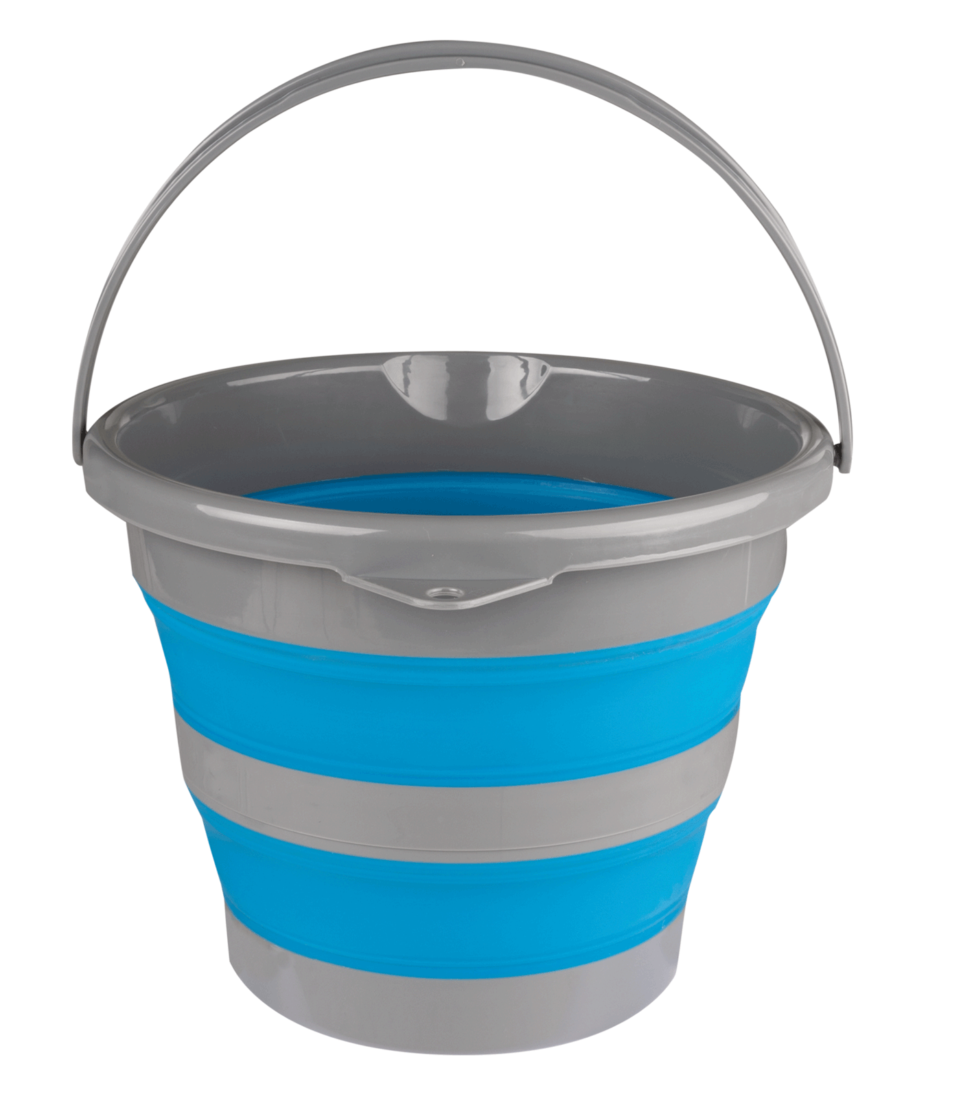 Foldable bucket, 10 litre azure blue