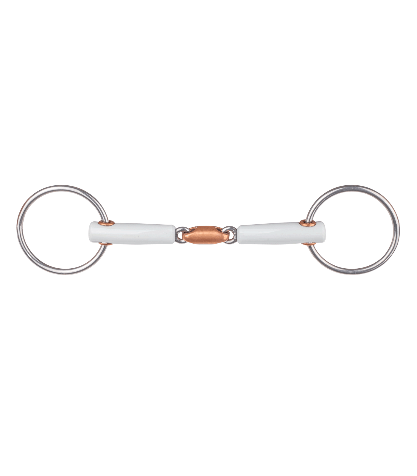 Podkladové udidlo Beris, 2× lomené, kroužky 6 cm
