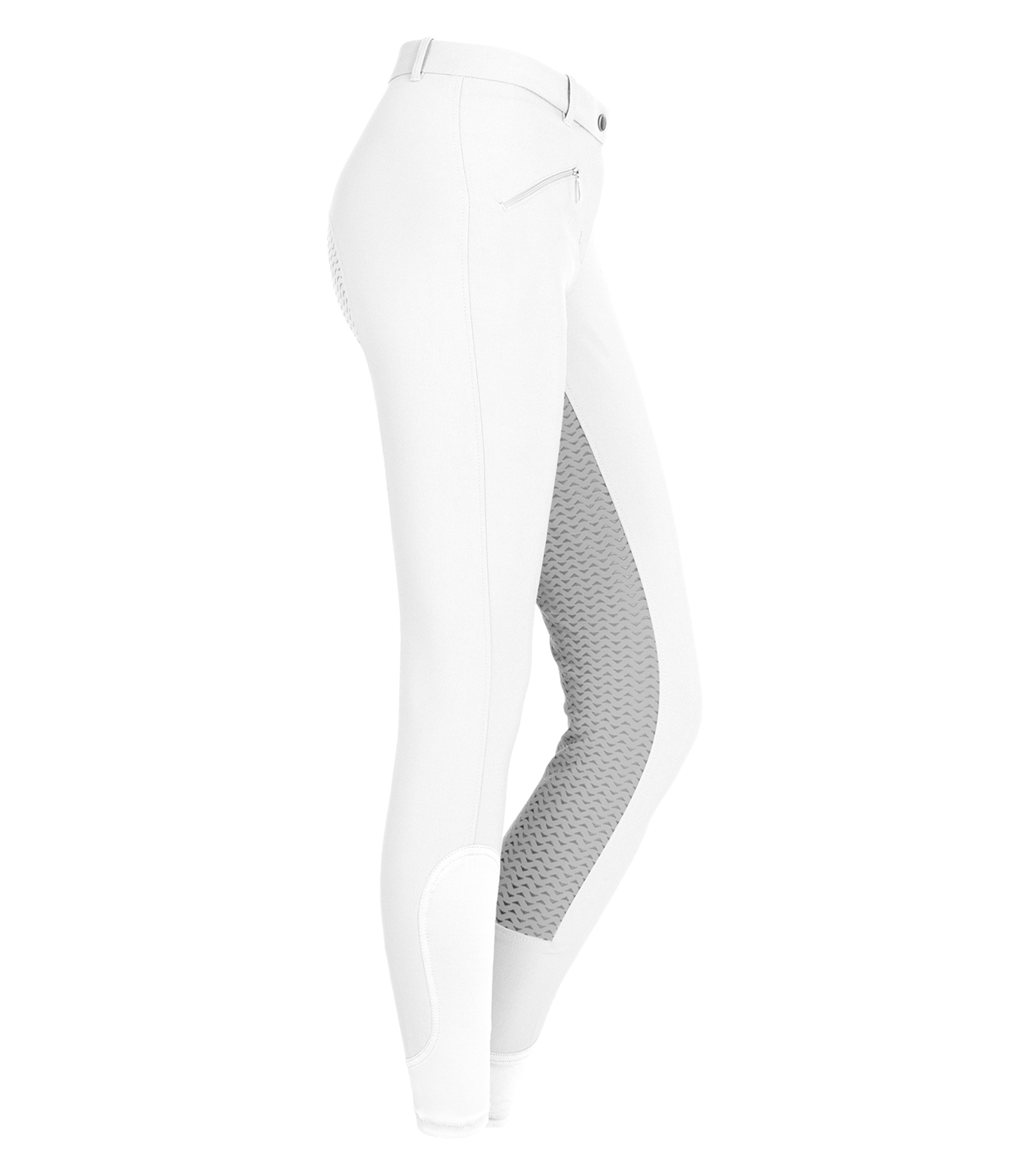 Pantalon d’équitation Fun Sport en silicone, pour enfants blanc