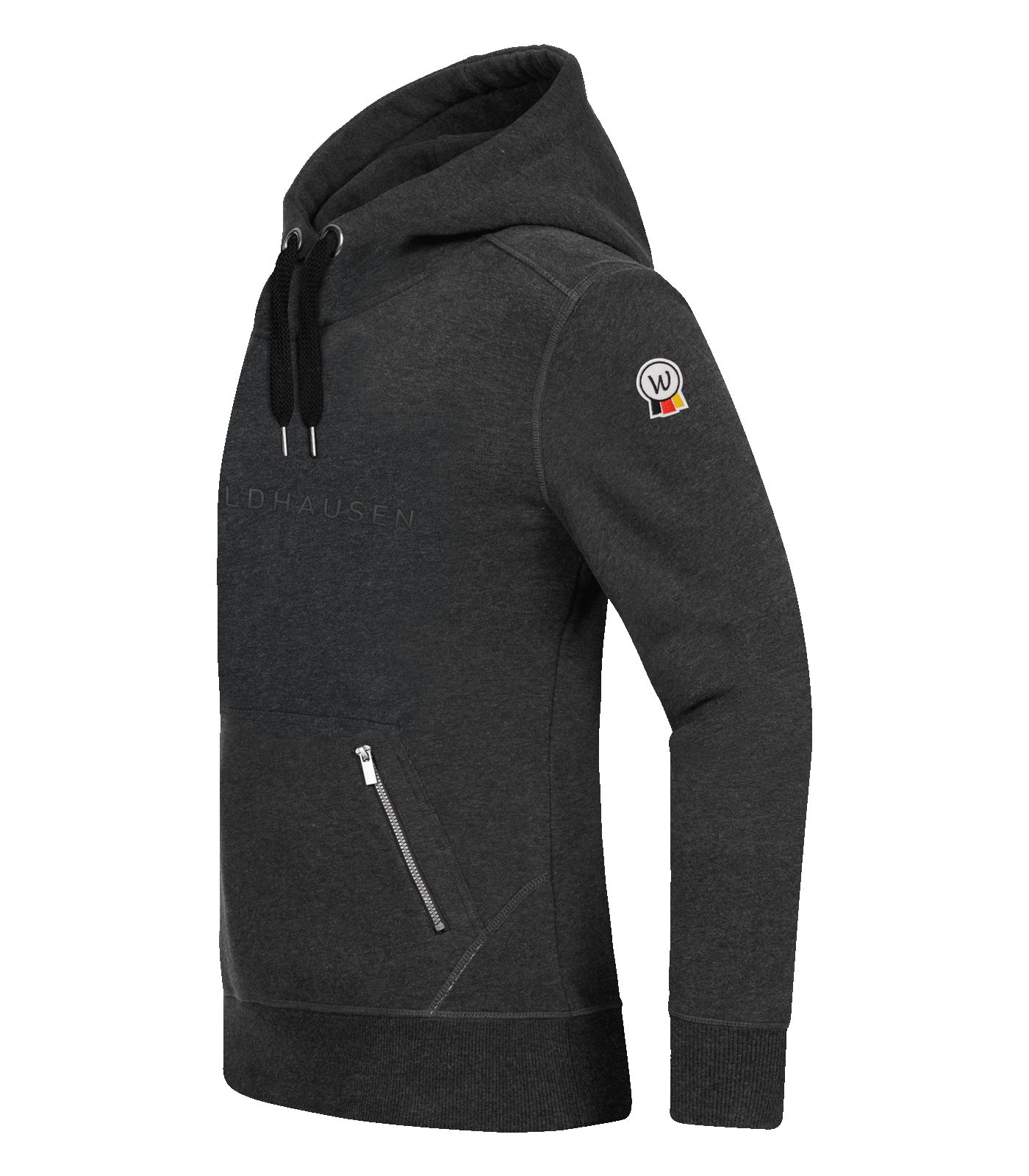 Waldhausen Hoody, Herren schwarz melange