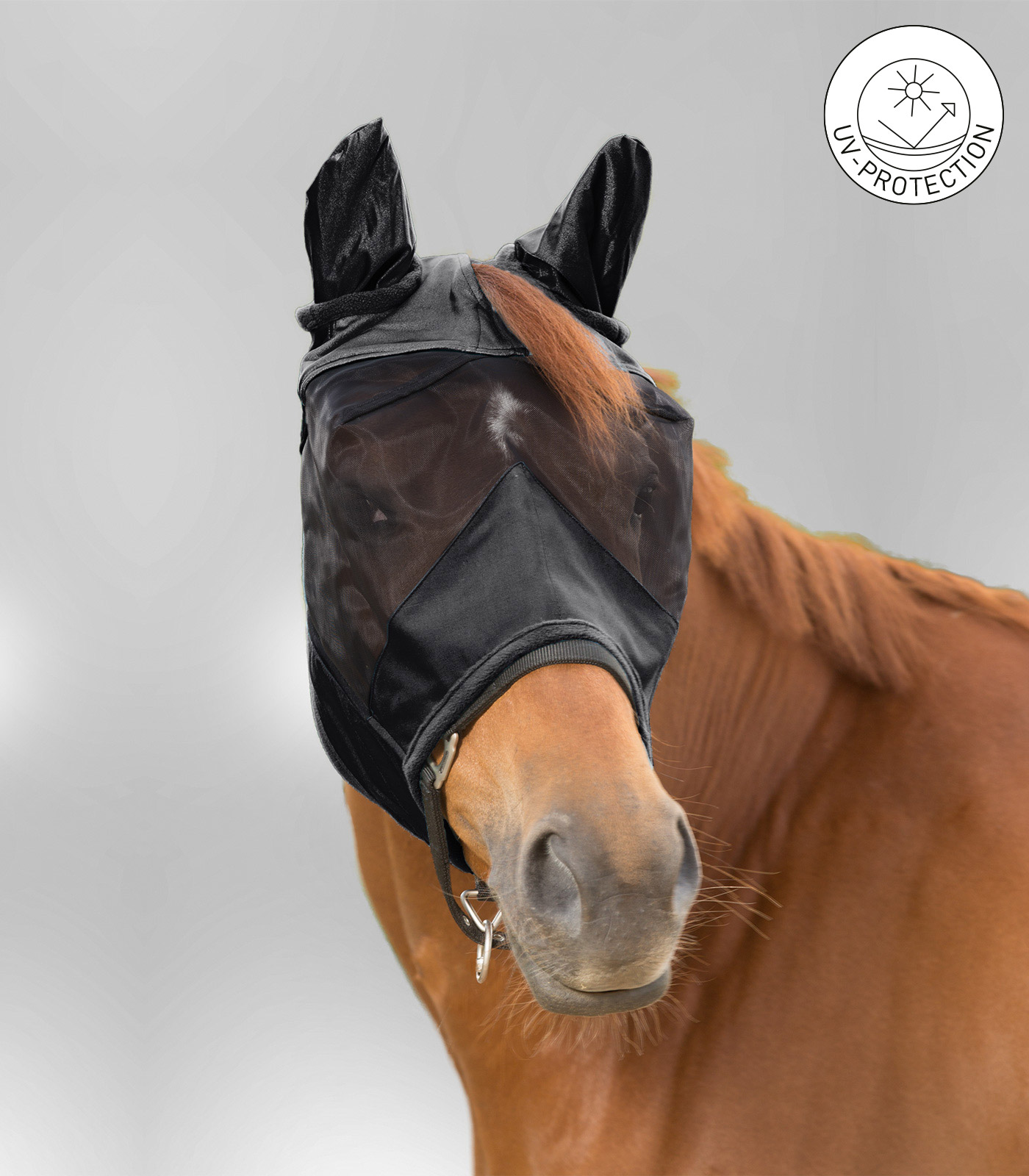 PREMIUM Fly mask with ear protection black