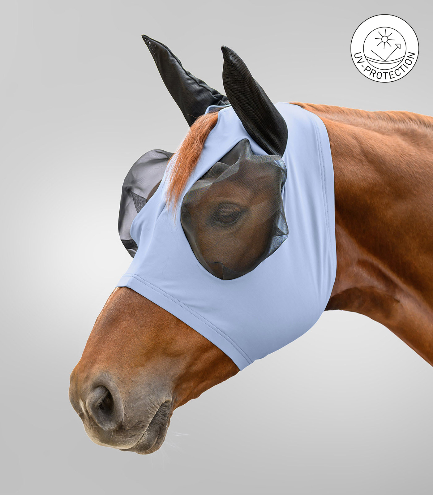 Masque anti-mouches Puck Flex bleu pastel