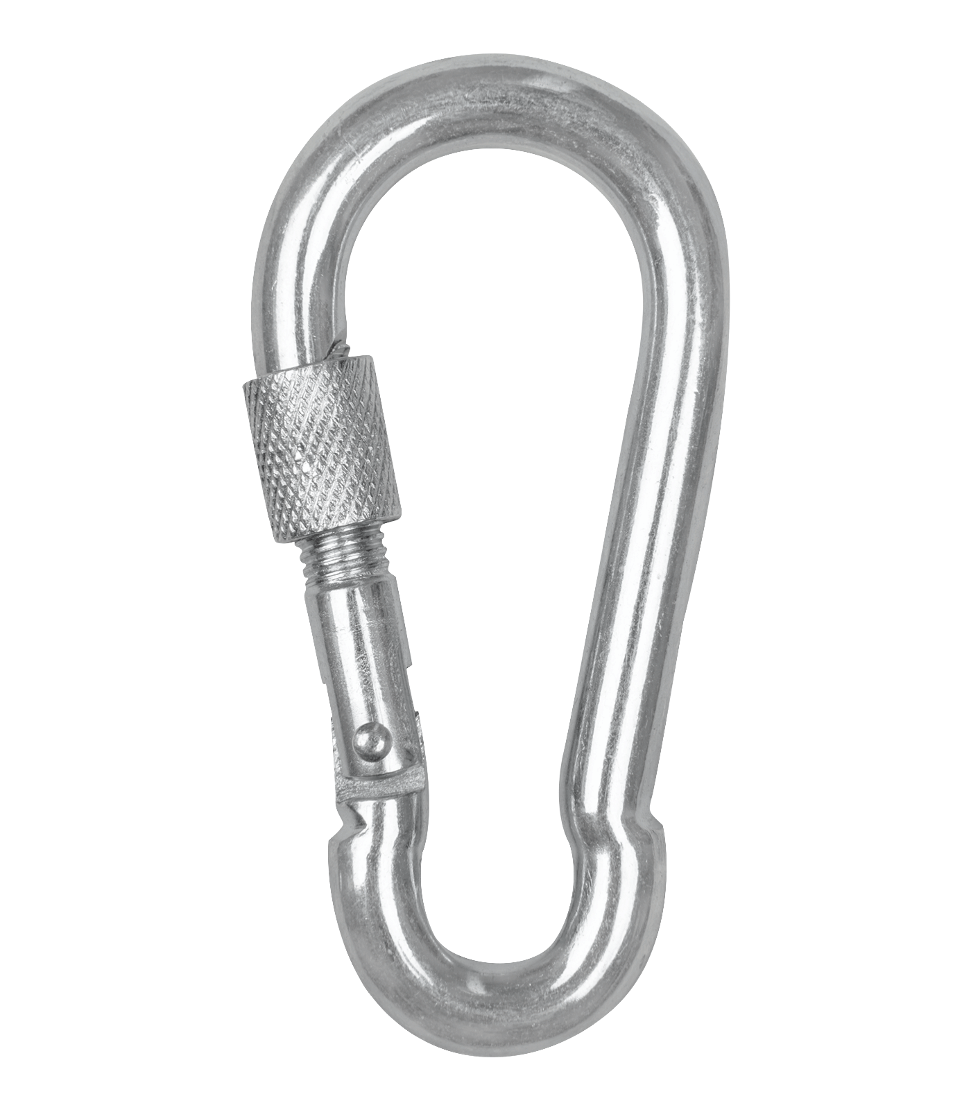 Safety carabiner with screw fastening 9cm