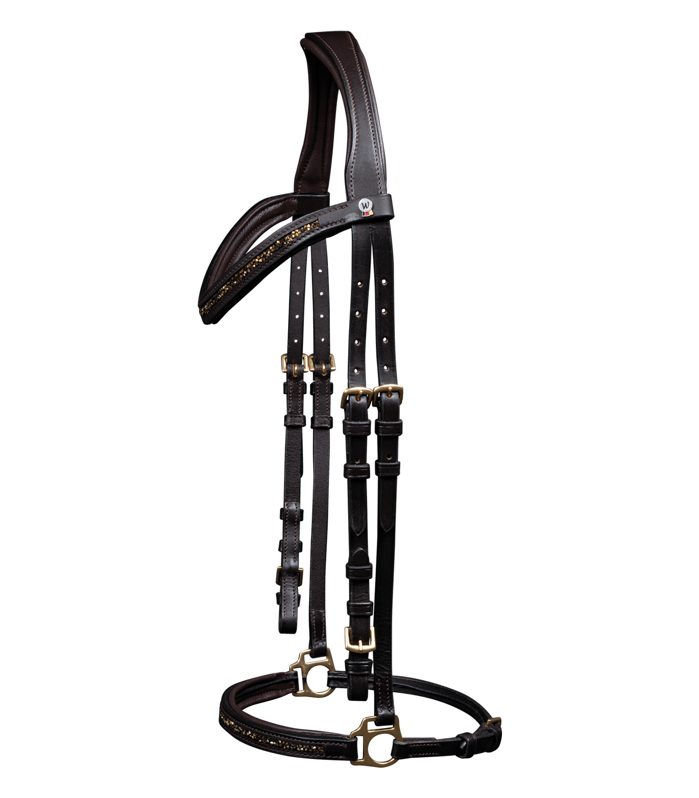 Ice Icelandic Snaffle Bridle brown/gold