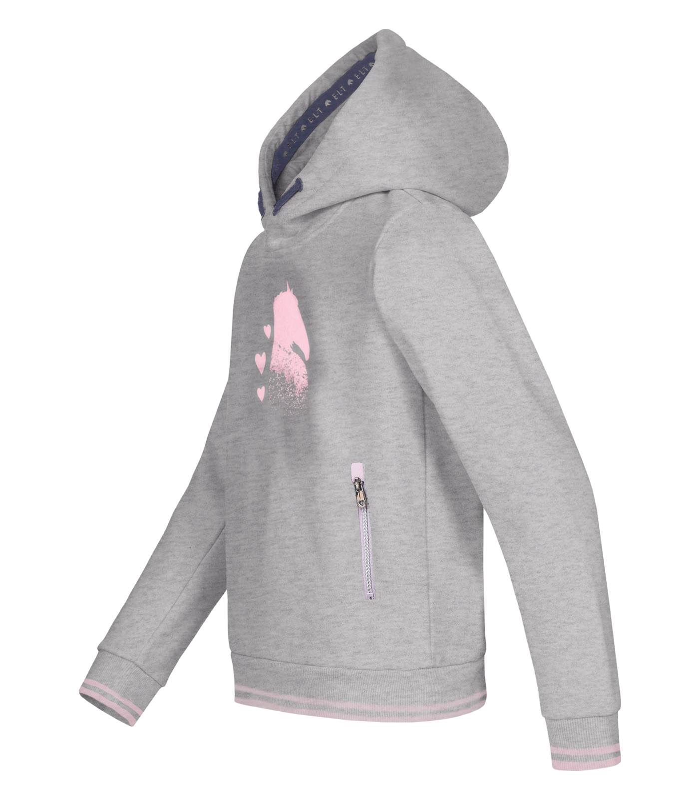 Lucky Giulia Hoody, kids stonegrey melange/Lucky Heart