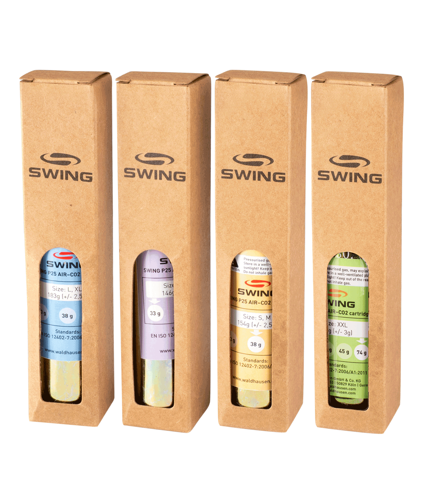 Náhradní CO₂ bombička pro airbagovou vestu SWING P25 AIR