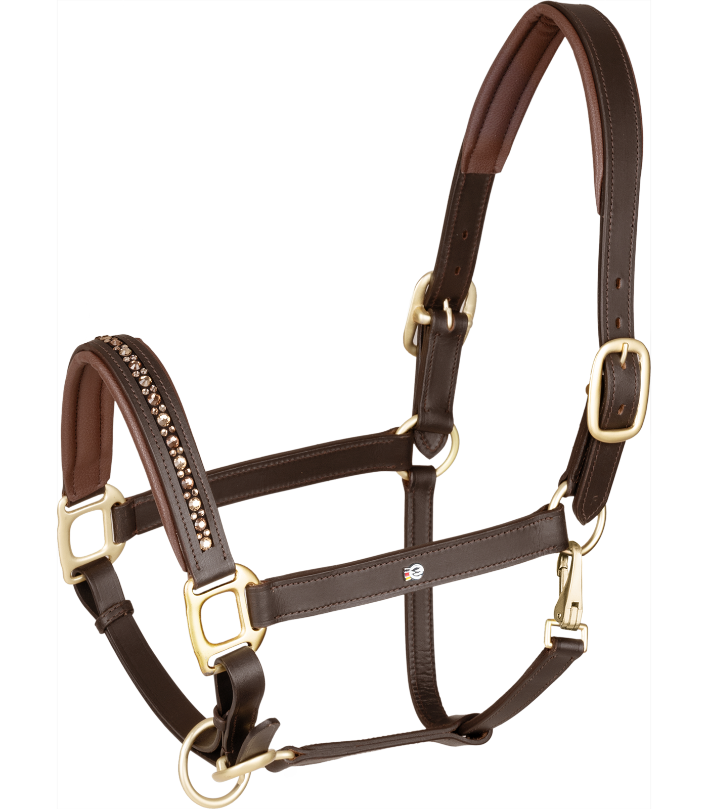 Waldhausen X-Line leather halter Crystal brown/gold