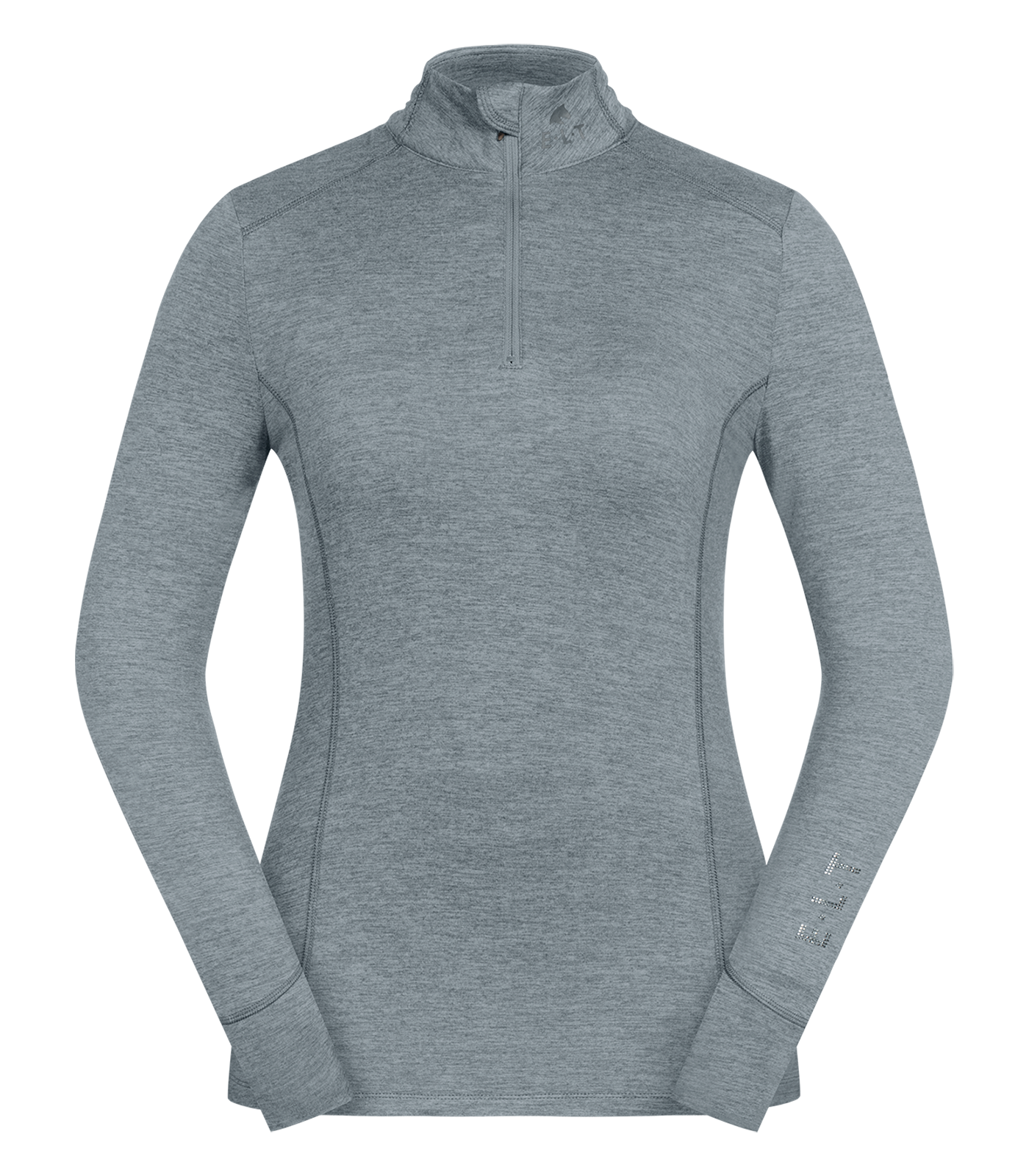 T-shirt zippé fonctionnel Milano bleu argenté