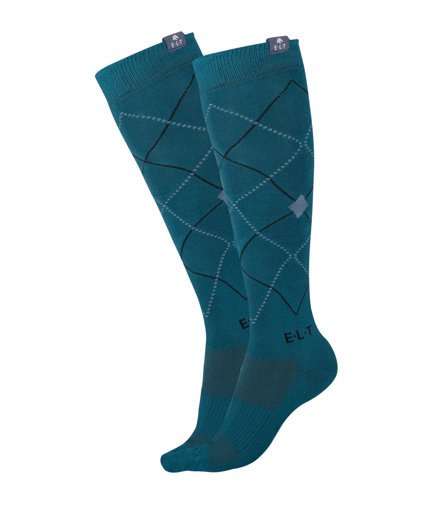 Reitsocken Argyle petrolblau