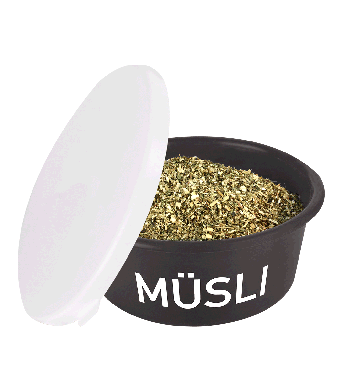 "Muesli" bowl with lid grey