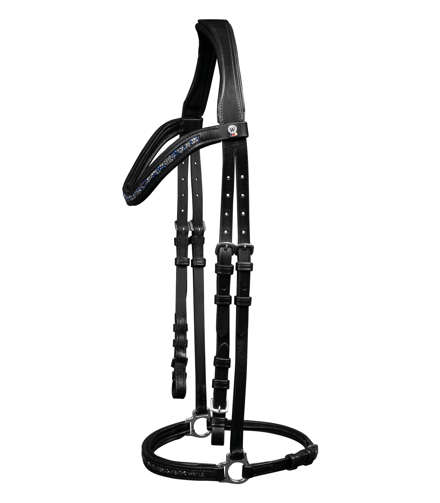 Ice Icelandic Snaffle Bridle black/blue