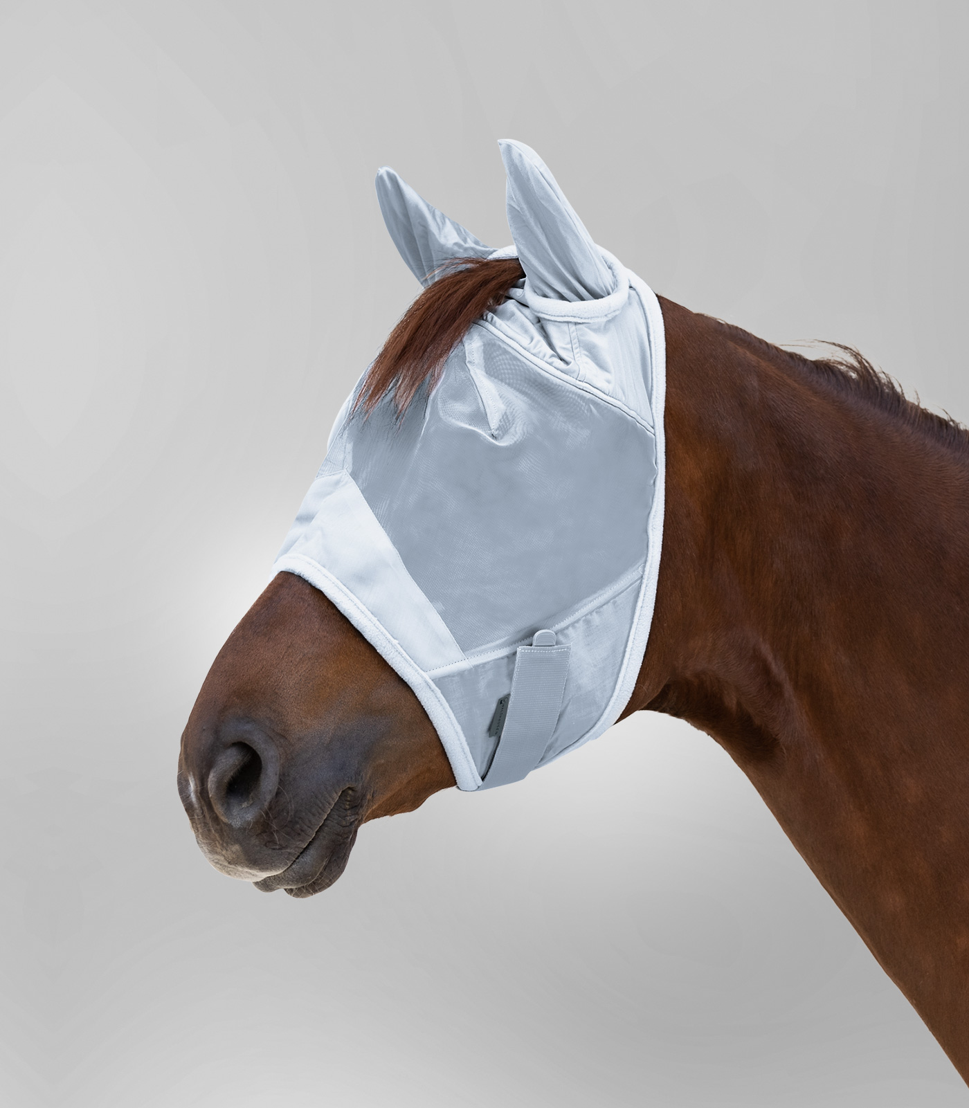 PREMIUM Fly mask with ear protection silver grey PREMIUM Fly mask with ear protection silver grey