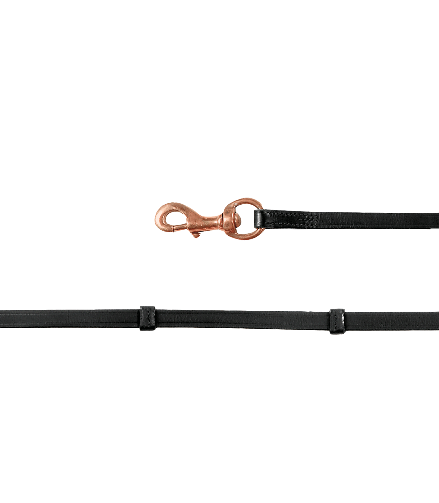 Island Zügel mit Karabiner schwarz/roségold