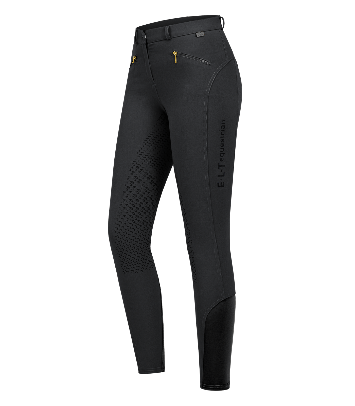 Pantalones de equitación con inserciones de silicona Lucy Glam negro