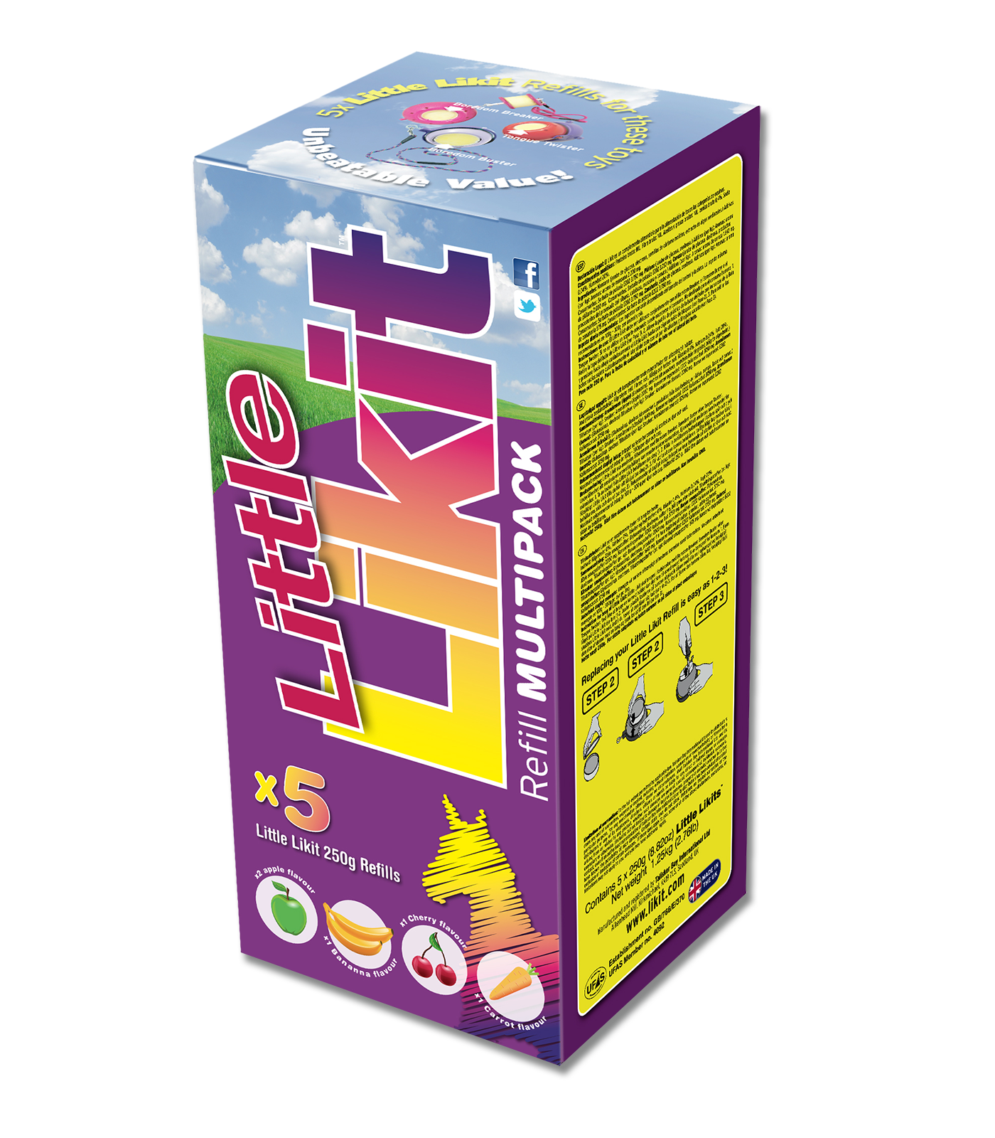 Sada lizů pro koně Likit, 5 × 250 g