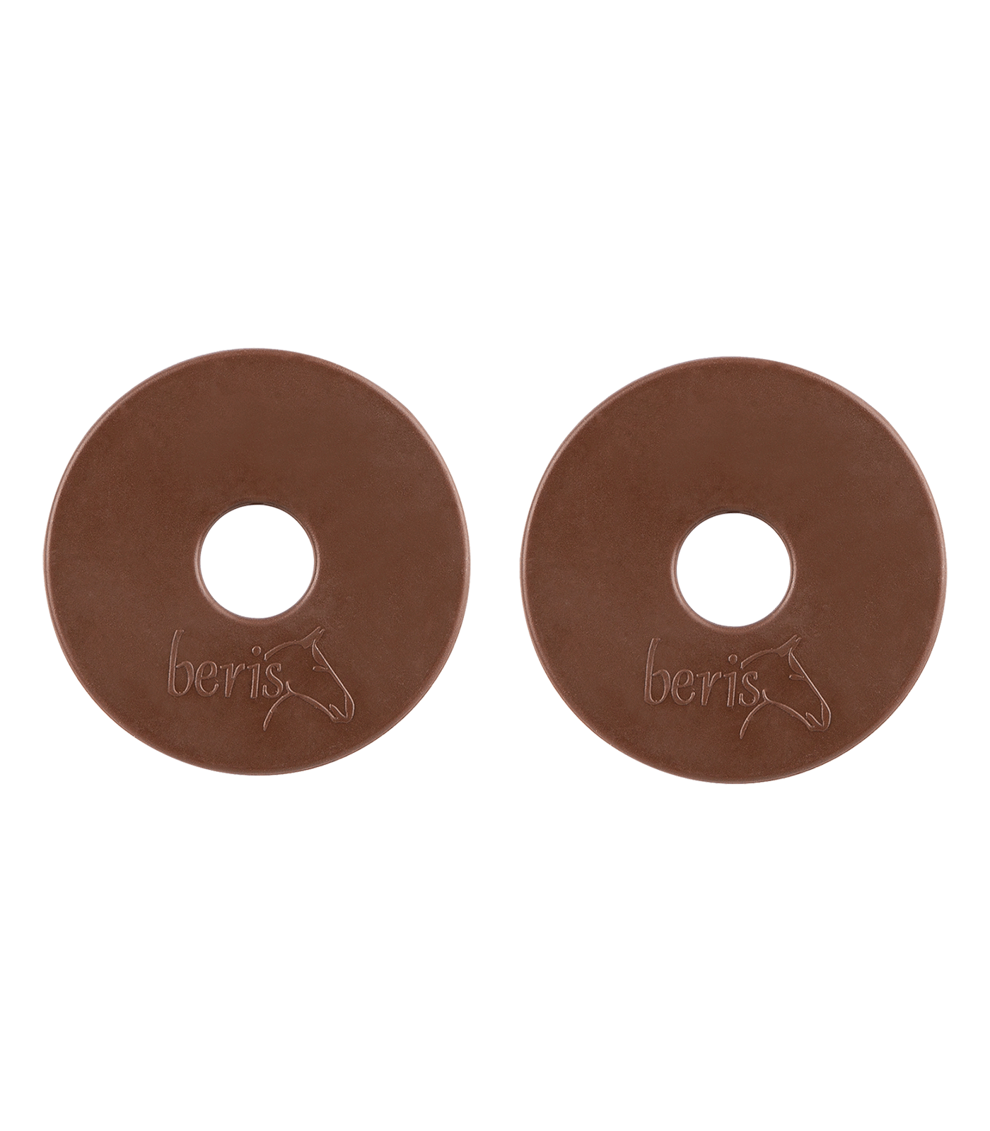 beris Rubber bit guards, brown, pair