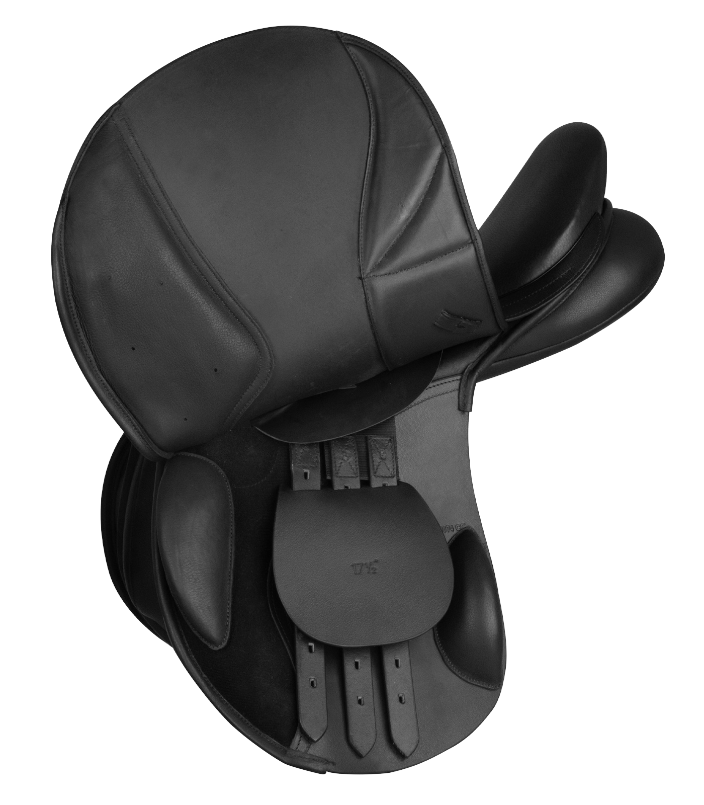 Selle Treeless GP (saut d'obstacles) en cuir noir avec livraison Selle Treeless GP (saut d'obstacles) en cuir noir avec livraison