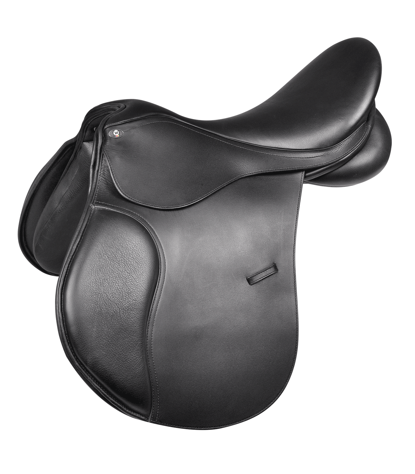 Selle mixte en cuir Comfort pour poney noir