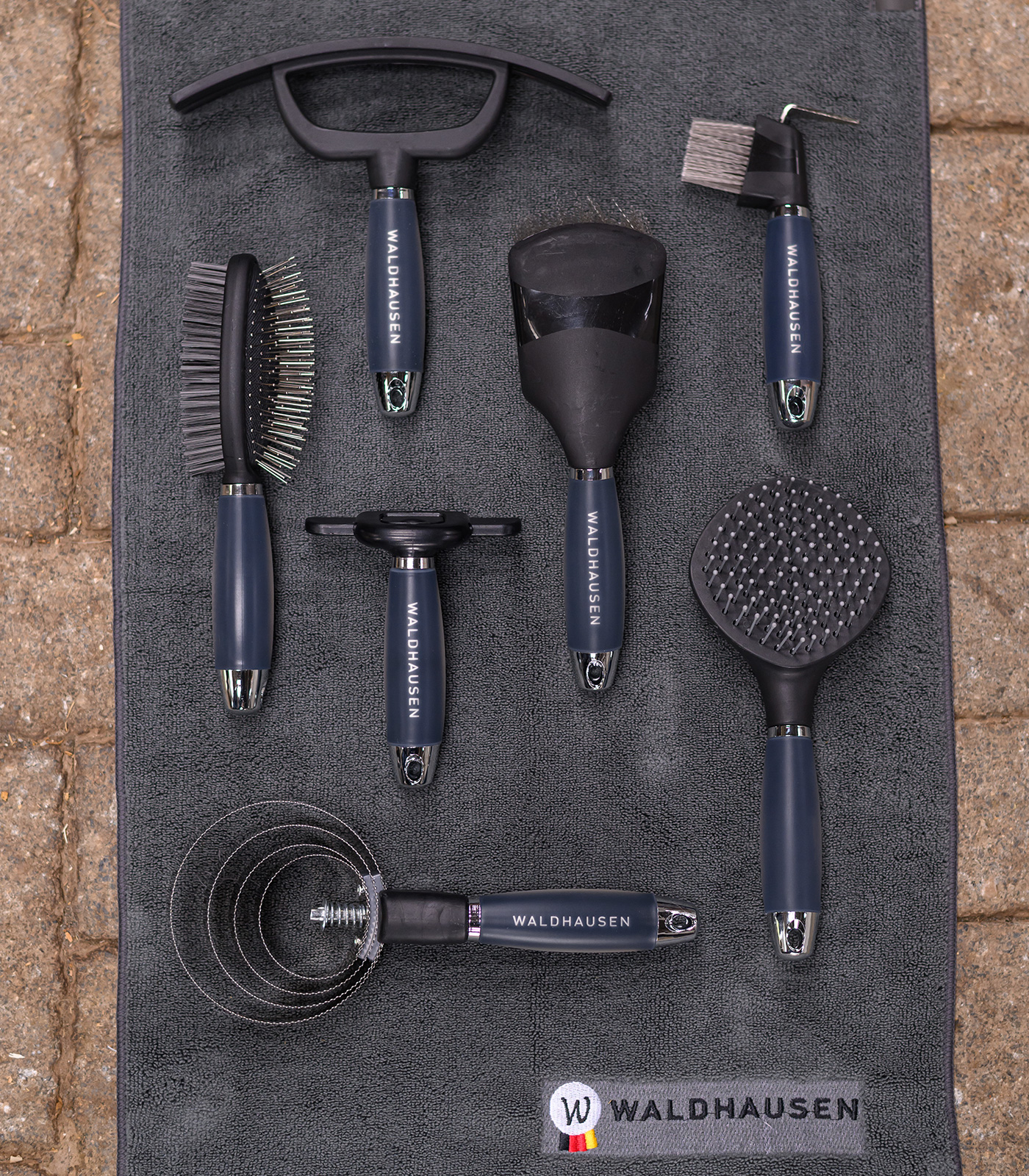 Brosse à longs poils avec poignée gel