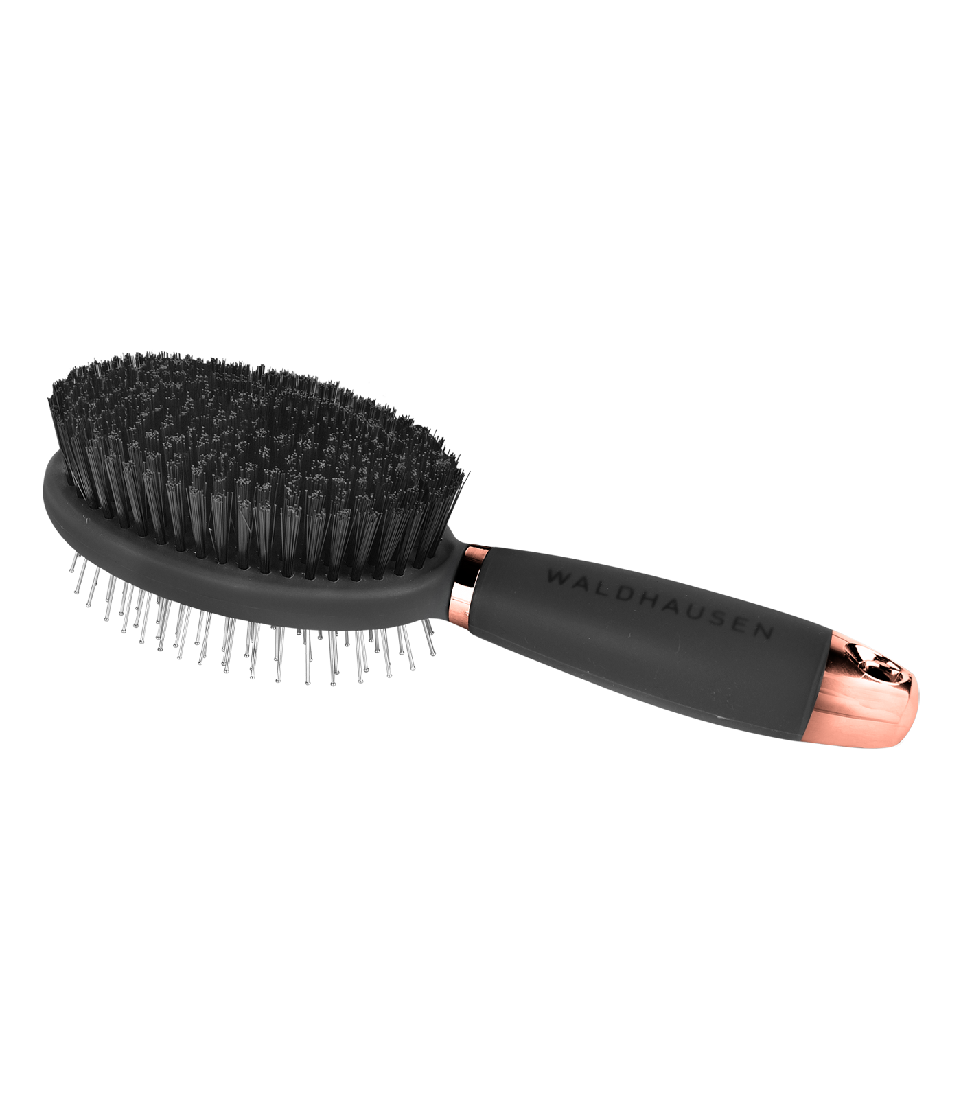 Double brush with  gel grip black/rosegold